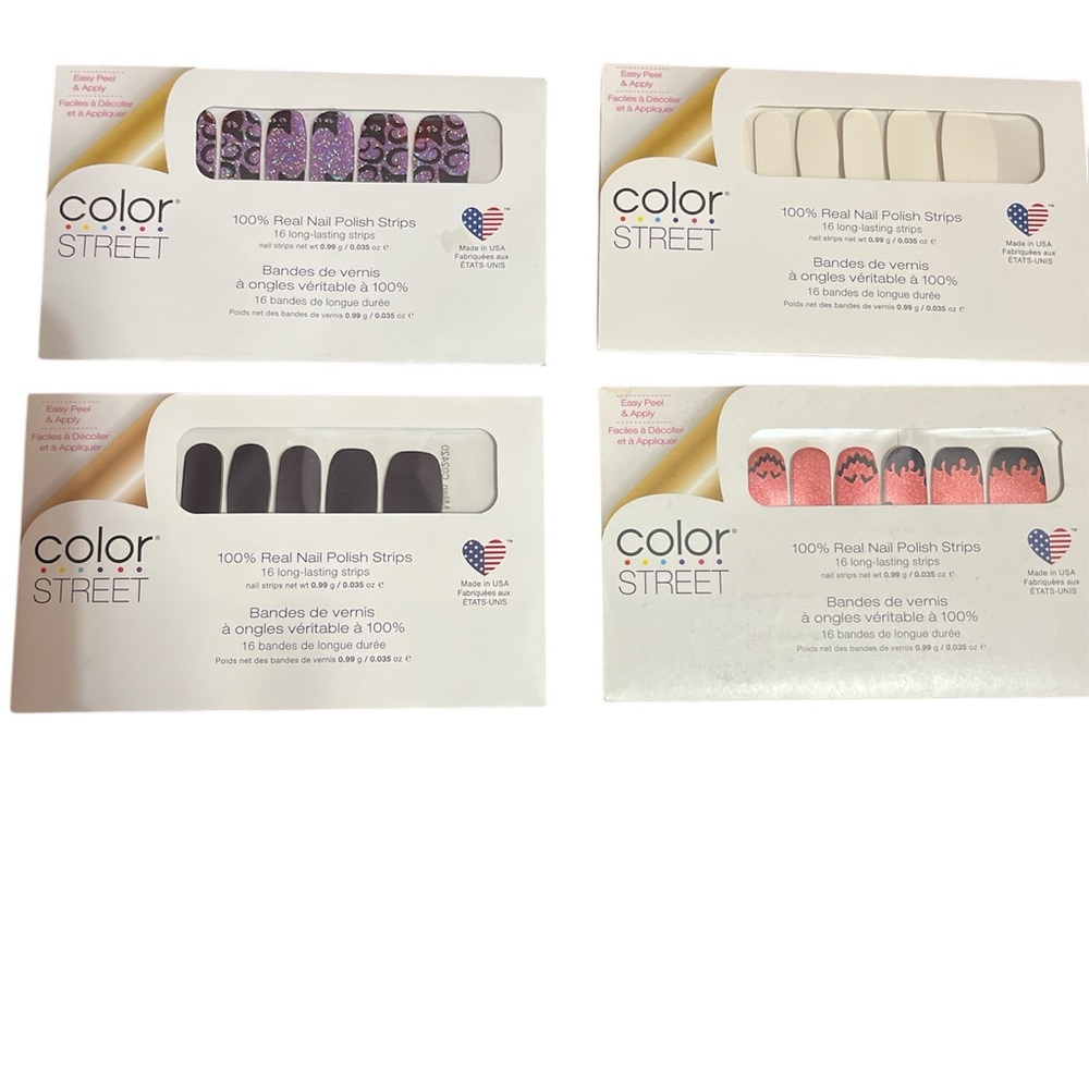 Color Street Nail Polish Strips 4 Sets